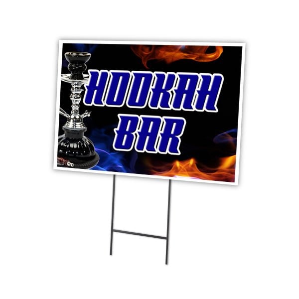 Signmission Hookah Bar Yard Sign & Stake outdoor plastic coroplast window, C-1216 Hookah Bar C-1216 Hookah Bar - main